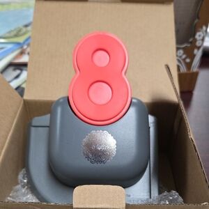 Unbranded Red & Gray Number 8 Hole Punch - Home Office Organizer